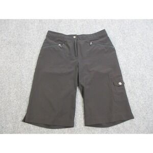 Zenergy by Chicos Golf Shorts Womens 5‎ Brown Cargo Pocket Performance Outdoor